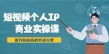 短视频个人IP商业实操课，百万粉丝实战方法分享，小白也能实现流量变现